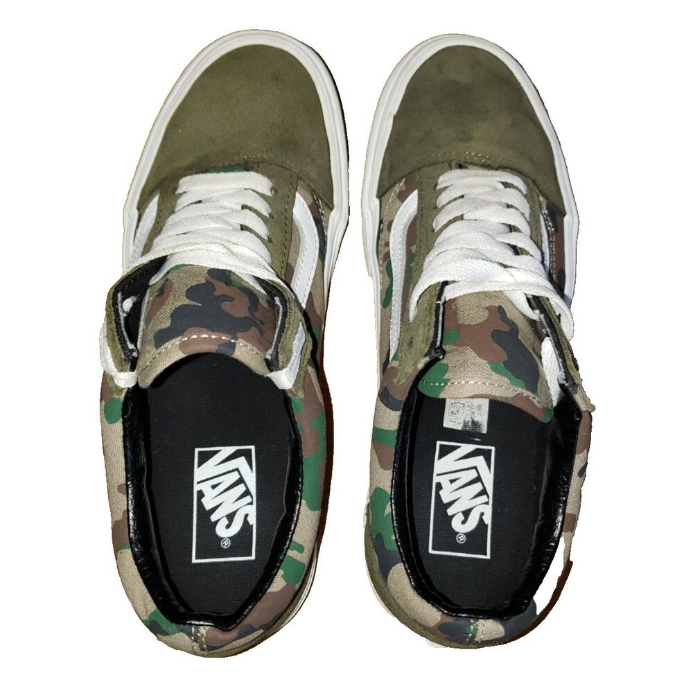 Vans Old Skool Camo Skate Shoes Men's Sz 7.5 Women's Sz 9 Sneakers Green 508731 - Picture 8 of 11